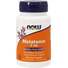 Антиоксидант NOW Melatonin 5 мг 60 капсул