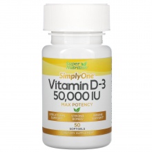  Super Nutrition Vitamin D-3 50000 IU 50 